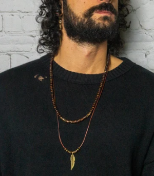 Screenshot 2025-03-20 at 08-48-02 Mens Boho Layered Necklace Set- Long Leather Feather Charm Pendant Necklace- Simple Stacking Necklaces for Men- Wood Beaded Hippie Necklace - Etsy